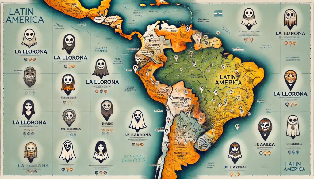 Variantes de La Llorona en diferentes países de América Latina.